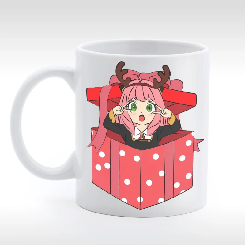 Kubek świąteczny z Sakurą z anime.