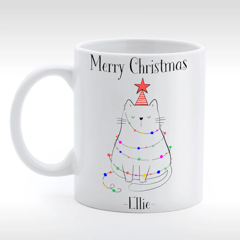 Świąteczny kubek z kotkiem.