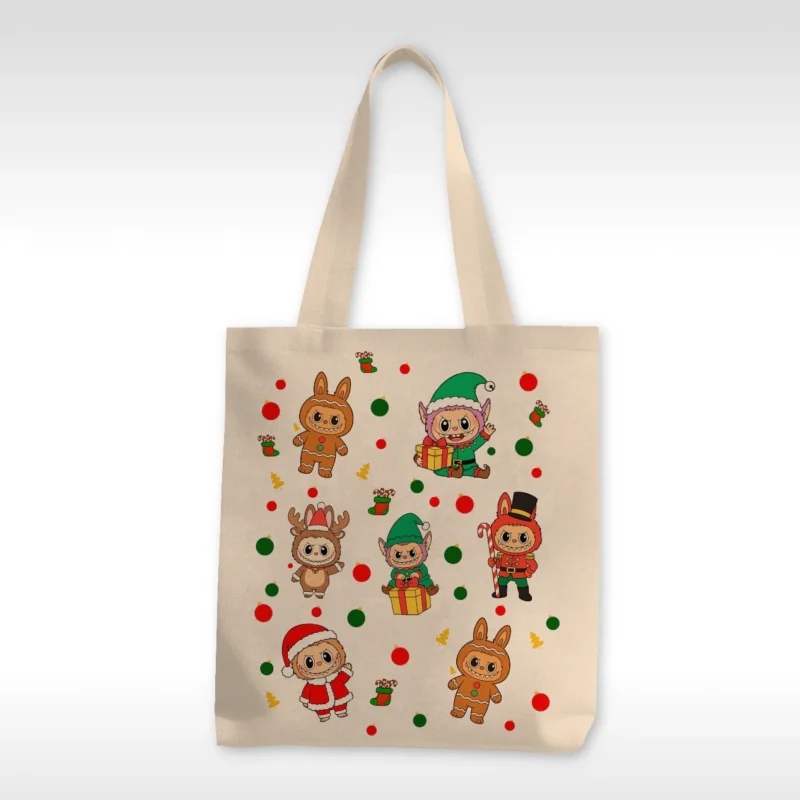 Torba na prezent ze świątecznymi potworkami lafufu.