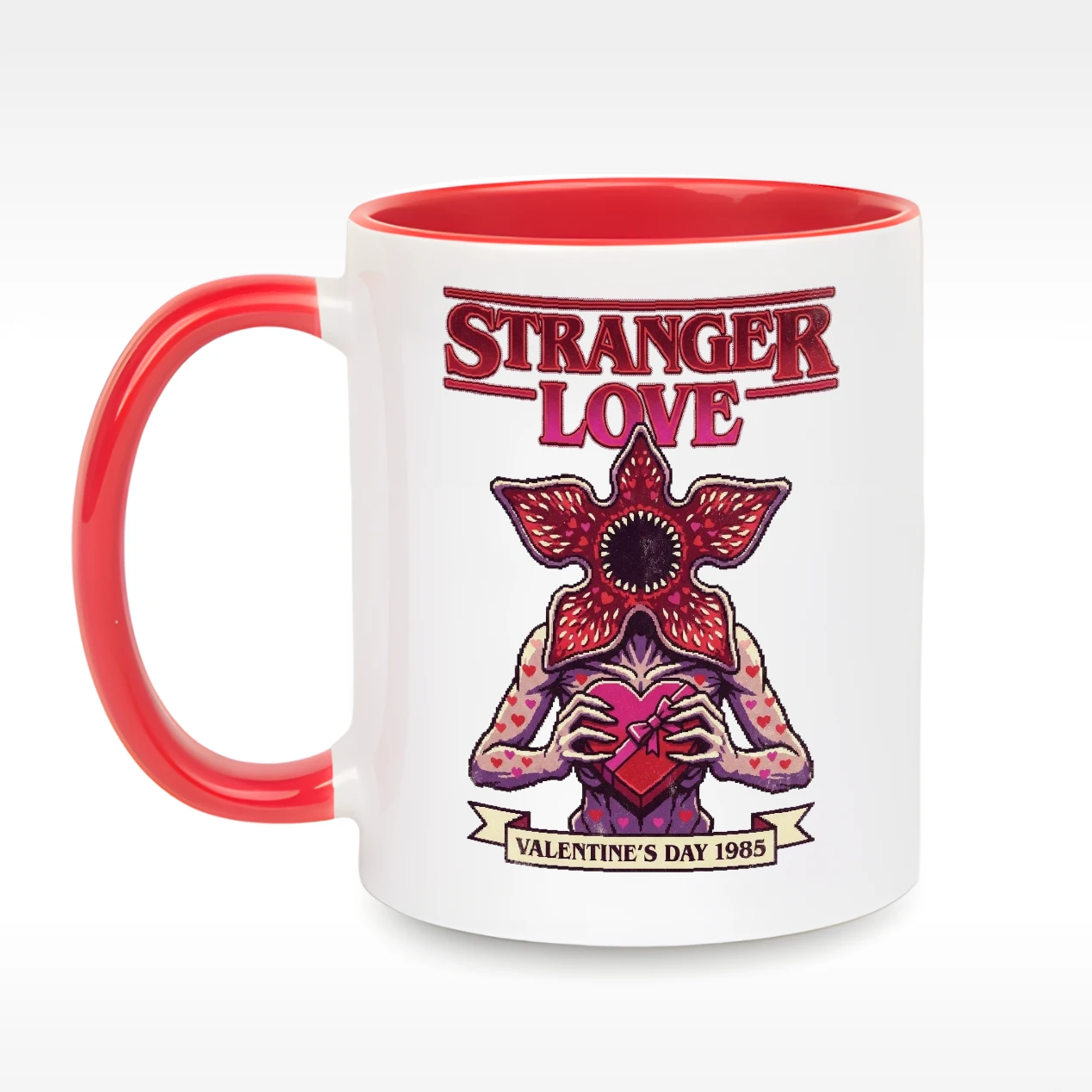 Kubek z nadrukiem stranger love.