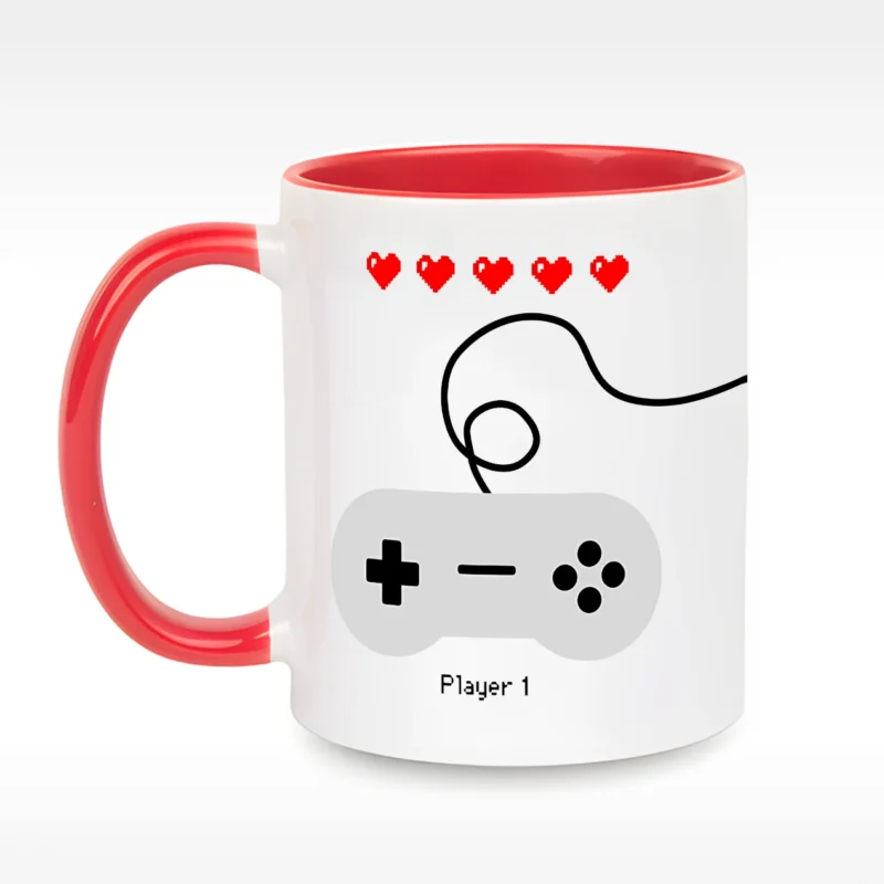 Kubek na walentynki dla gracza.