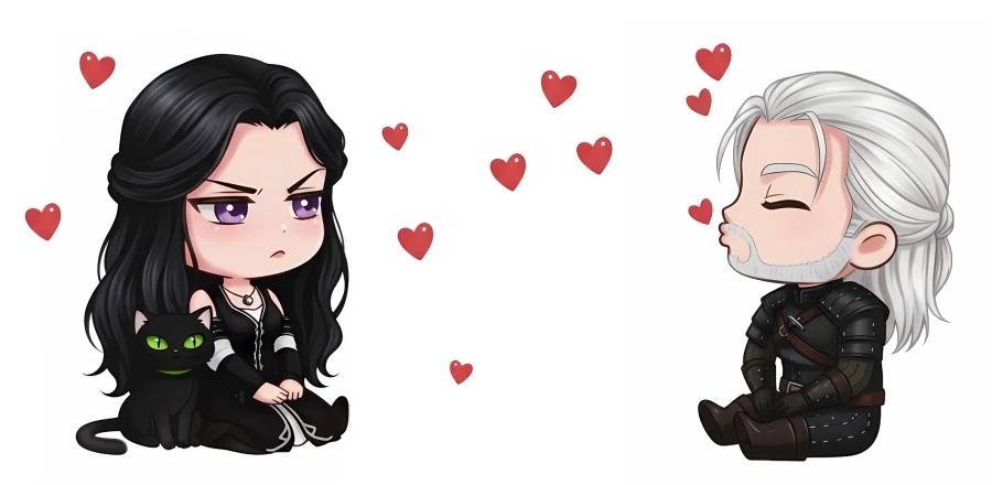 Kubek na walentynki dla fanów wiedźmina.